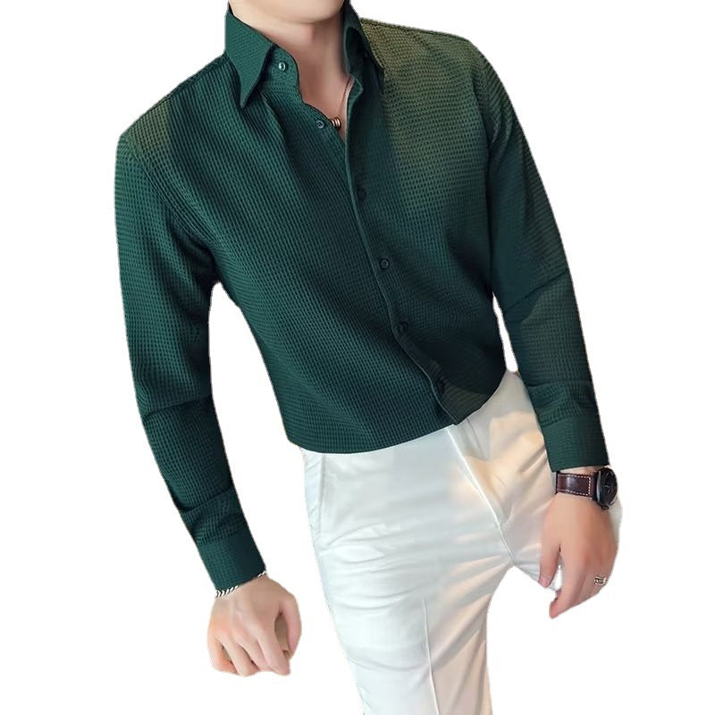 Men's Long-sleeved Business High-grade Slim Shirt